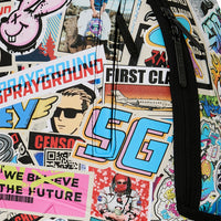 PUNK STICKER SHARK BACKPACK