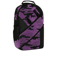PURPLE FLOCKED CAMO BACKPACK