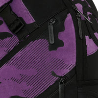 PURPLE FLOCKED CAMO BACKPACK