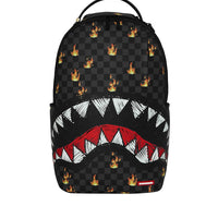 SCRIBBLE FIRE CHECK BACKPACK