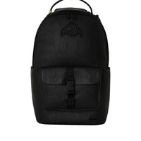 SLEEK BLACK EMBLEM BACKPACK