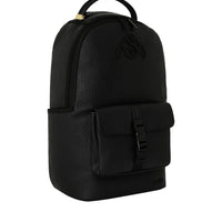 SLEEK BLACK EMBLEM BACKPACK