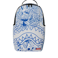 BLUE INK DOODLE BACKPACK