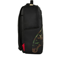 SHARK CENTRAL BLACK NYLON CAMO EMBOSSED SHARK BACKPACK