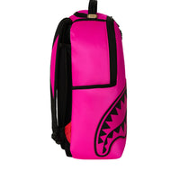 SHARK CENTRAL WHITE STENCIL SHARK PINK NYLON BACKPACK