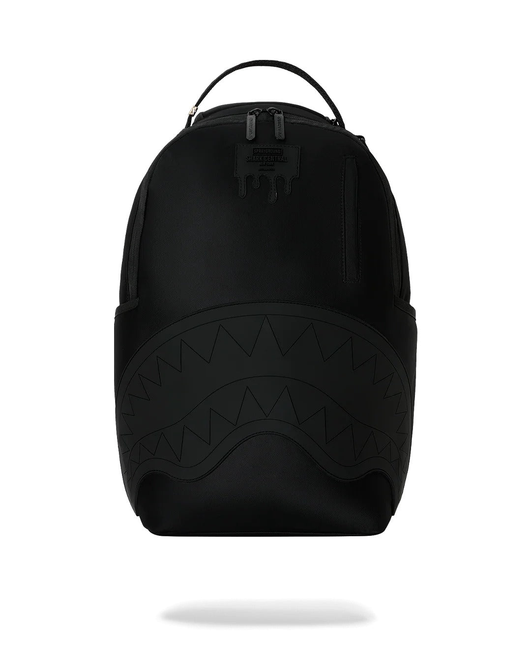 Sprayground SHARK CENTRAL BLACKED OUT EMBOSSED NYLON BACKPACK