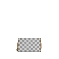 EMBOSSED CREAM CHECK CLUTCH