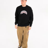 3D SHARK COMFY CREWNECK BLACK