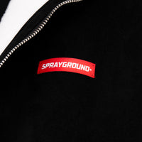 SADDLE STITCHING FAUX SHEEPSKIN JACKET BLACK