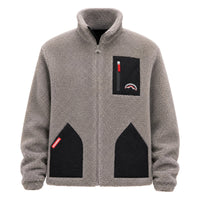 BLACK PUFFER MONOGRAM TEDDY JACKET