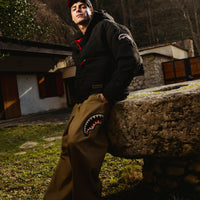 BLACK PUFFER MONOGRAM JACKET