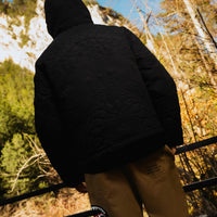 BLACK PUFFER MONOGRAM JACKET