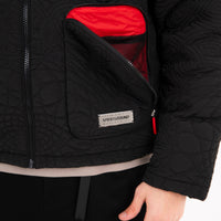 BLACK PUFFER MONOGRAM JACKET