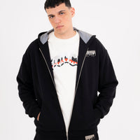 SILVER DRIP SMOOTH PERFECT FULL-ZIP HOODIE