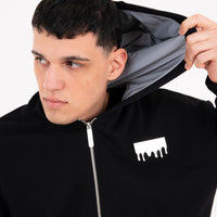 SILVER DRIP SMOOTH PERFECT FULL-ZIP HOODIE