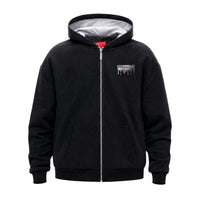 SILVER DRIP SMOOTH PERFECT FULL-ZIP HOODIE