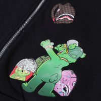 THROW IT TO ME DRIP CHECKERED SPLIT OVER FULL-ZIP HOODIE