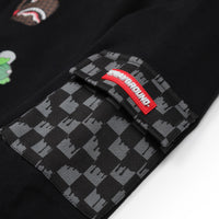 THROW IT TO ME DRIP CHECKERED SPLIT OVER FULL-ZIP HOODIE