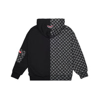 THROW IT TO ME DRIP CHECKERED SPLIT OVER FULL-ZIP HOODIE