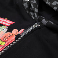 THROW IT TO ME DRIP CHECKERED SPLIT OVER FULL-ZIP HOODIE