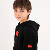 TOUCH OF RED REGULAR HOODIE BLACK