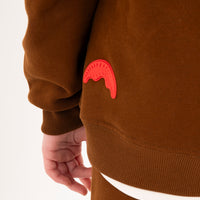 TOUCH OF RED REGULAR HOODIE BROWN