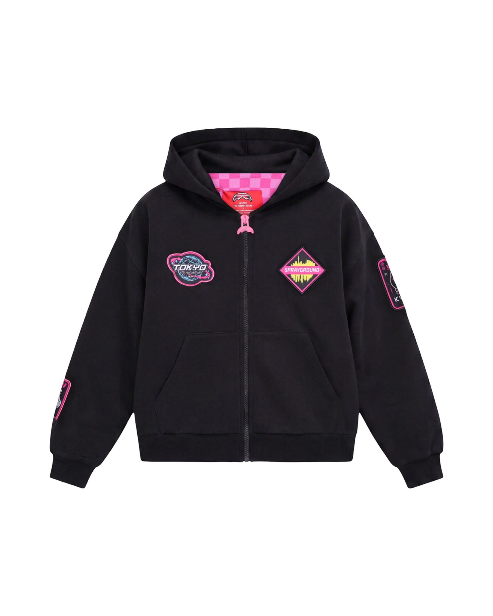 Sprayground SHARK IN JAPAN OVER FULL-ZIP HOODIE BLACK