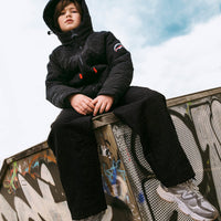 BLACK PUFFER MONOGRAM JACKET