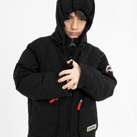 BLACK PUFFER MONOGRAM JACKET