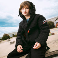 BLACK PUFFER MONOGRAM JACKET