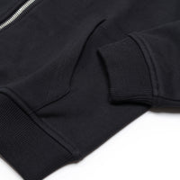 SILVER DRIP SMOOTH PERFECT FULL-ZIP HOODIE BLACK