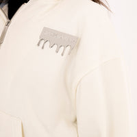 SILVER DRIP SMOOTH PERFECT FULL-ZIP HOODIE