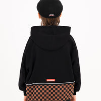 CHECKERED CONTRAST OVER PANTS