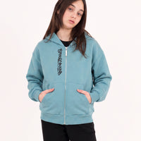 SPRAYGROUND TAG FULL-ZIP PERFECT HOODIE SMOKE BLUE