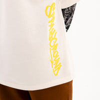 SPRAYGROUND TAG DOUBLE OVER T-SHIRT IVORY