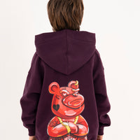 PAINTED DIABLO OVER HOODIE PURPLE