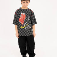 DIABLO BEAR IN THE CHECKERED OVER T-SHIRT