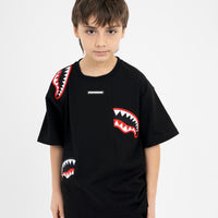 ALL SHARK PATCHES OVER T-SHIRT