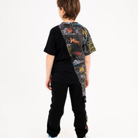 DIAGONAL CUT GRAFFITI REGULAR T-SHIRT