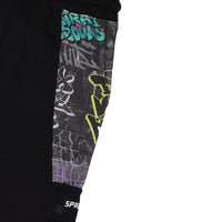 DIAGONAL CUT GRAFFITI PANTS