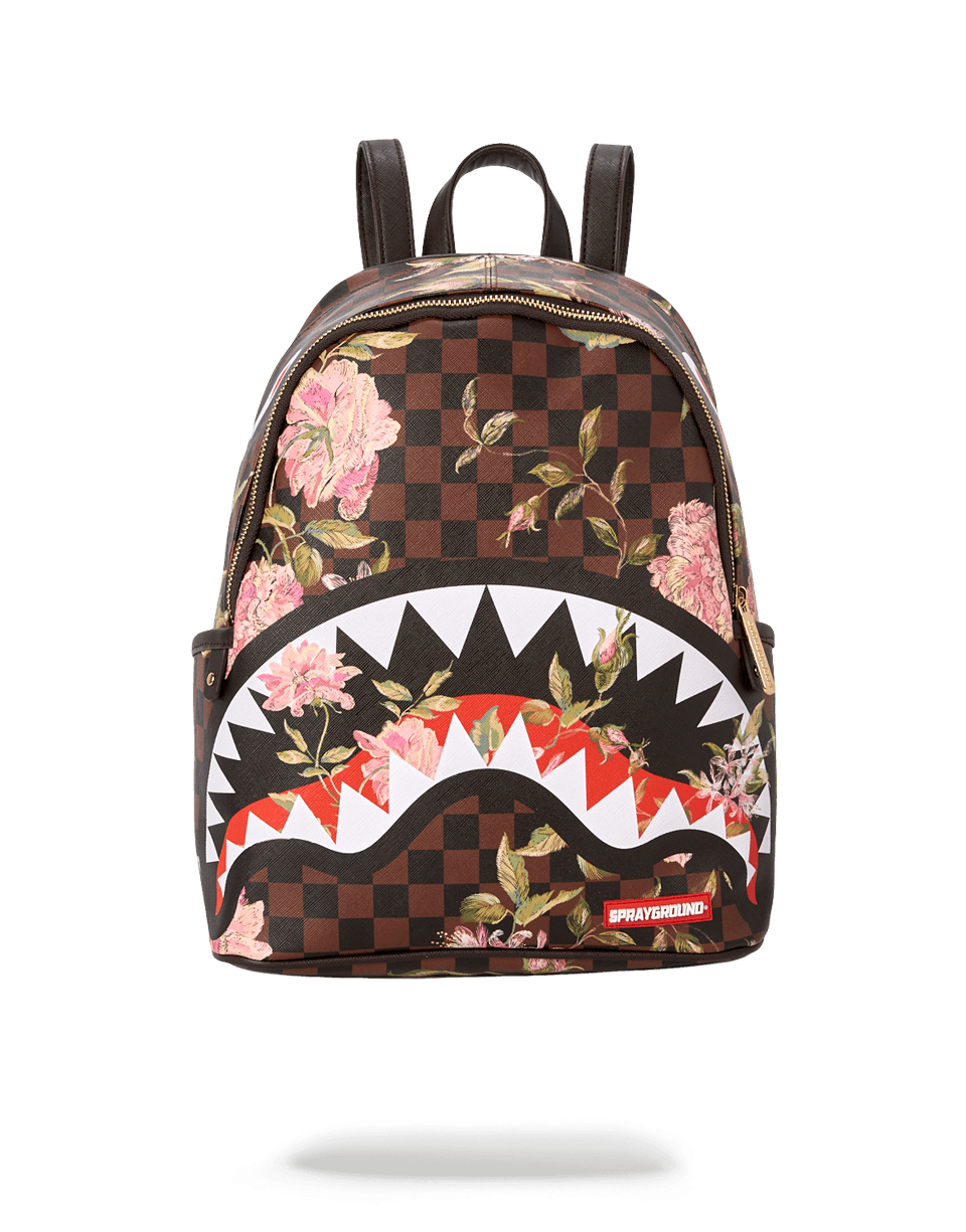 LIMITED/ sof : Sprayground Black Floral Shark Backpack with Red & White Accent Sprayground Backpacks: Hottest Styles & Where to Find Them  main image 2