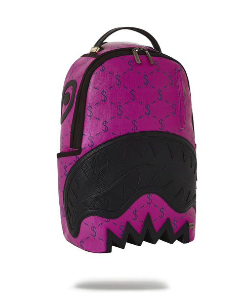 SPRAYGROUND: backpack in vegan leather with shark print - Fuchsia