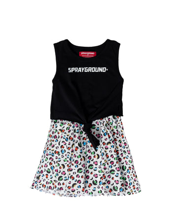 Youth - Sprayground Short dresses RAINBOW SHARKS IN THE JUNGLE DRESS GIRL Black