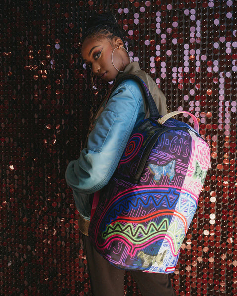 Sprayground Unisex Neon Plates DLXSR Backpack 910B4826NSZ Multicolor