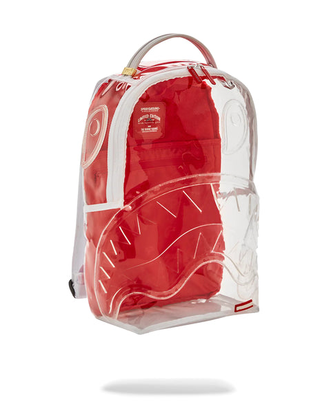 Sprayground Unisex Clear Embossed Sharks In Paris DLXSV Backpack  910B5362NSZ Red