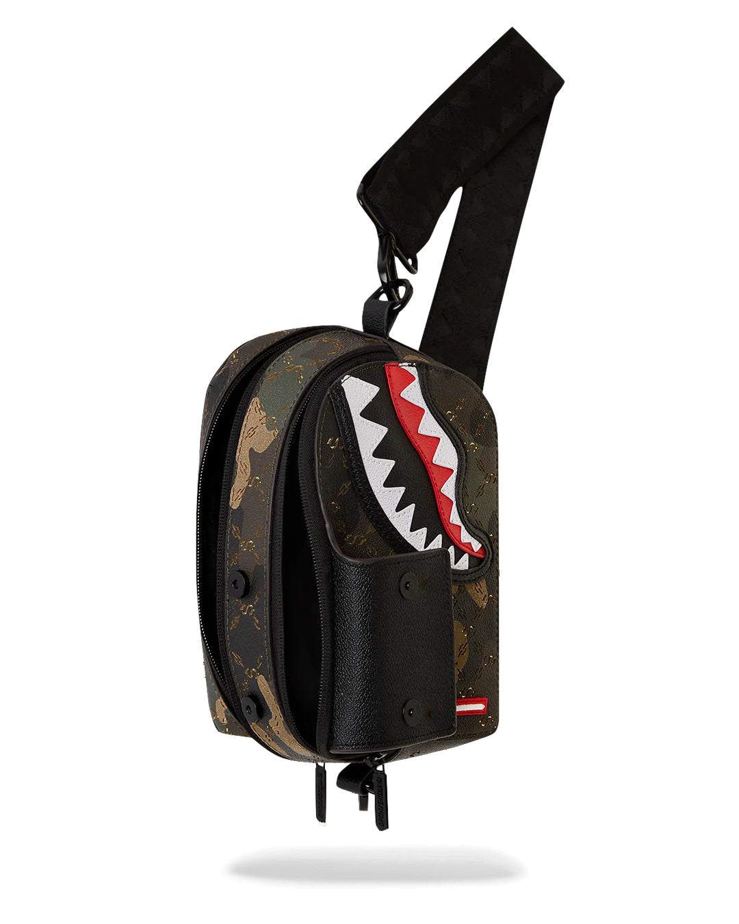 $ PATTERN OVER CAMO SLING BACKPACK