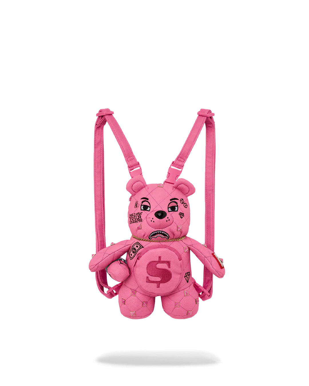 PRETTY LITTLE PINK PUNK MINI BEAR CUB BACKPACK