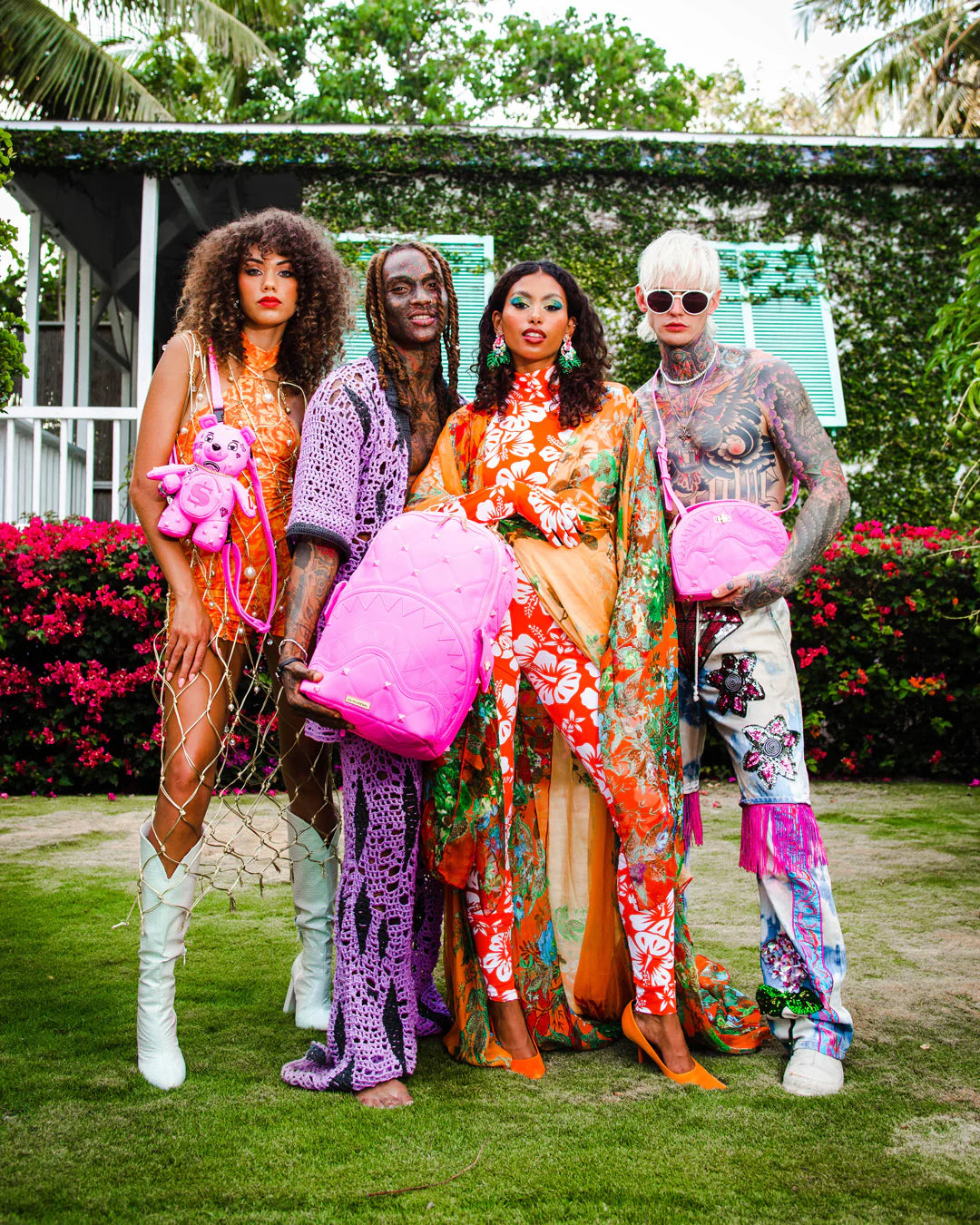 PRETTY LITTLE PINK PUNK MINI BEAR CUB BACKPACK