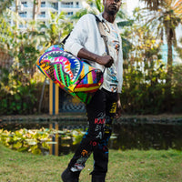 Sharks In Paint Large Duffle