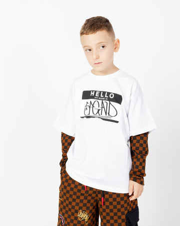 Youth - Sprayground T-shirt TAGGED UP DOUBLE LONG TSHIRT White